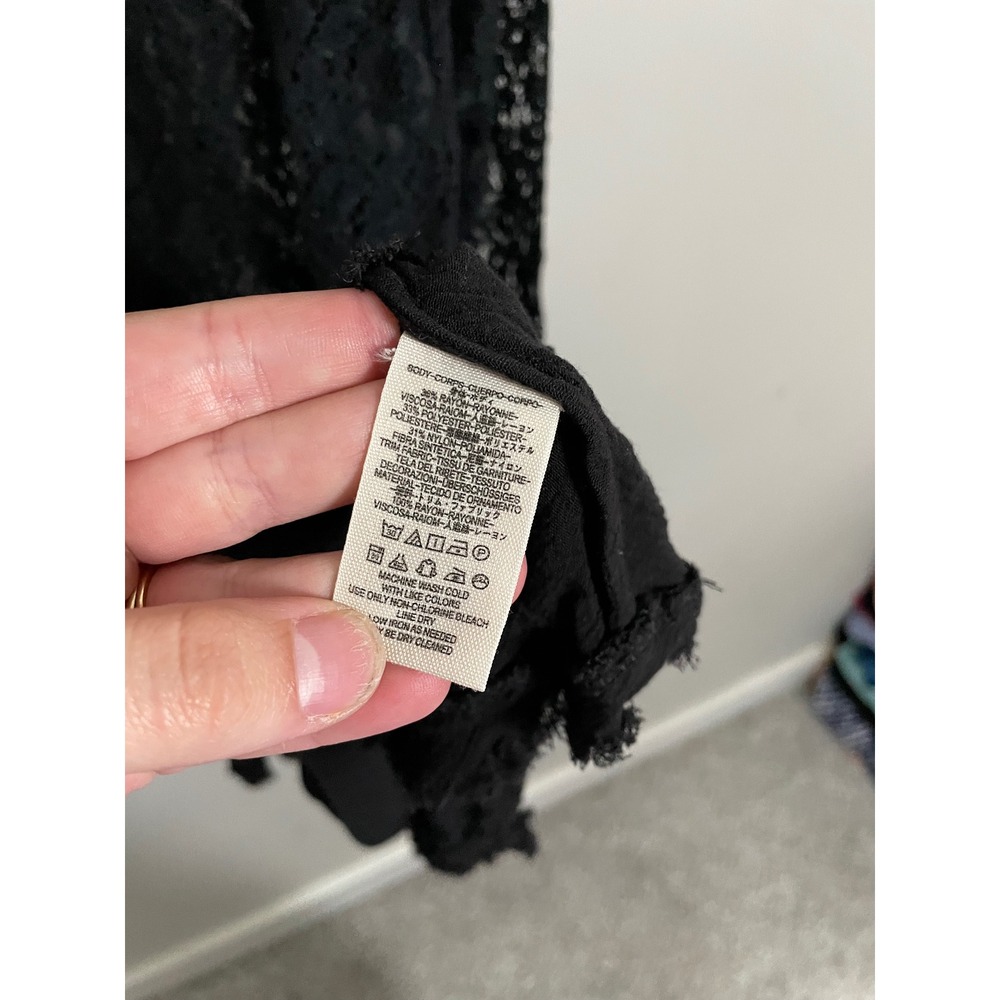 Free People Free People Tell Tale Tunic in Black Size Small WhimsiGoth Romantic - Picture 10 of 11